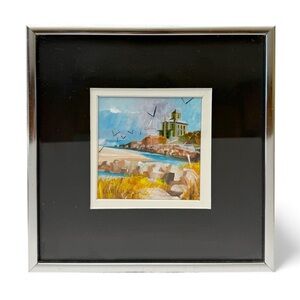 Good Harbor Beach Gloucester MA Original Small Painting Kaihlanen Signed Framed